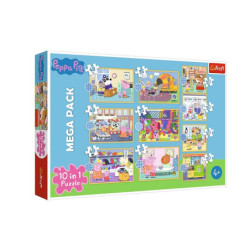 PUZZLE 10w1 Poznaj Świnkę Peppę 90383