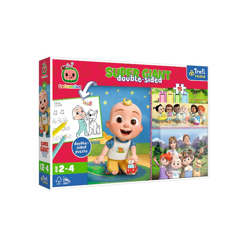 PUZZLE 15 GIANT Cocomelon Wesoły dzień przyj.42011