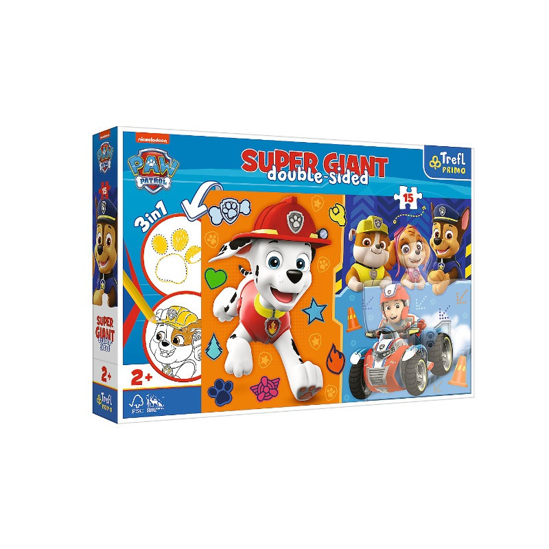 PUZZLE 15 GIANT Poznaj Psi Patrol 42001