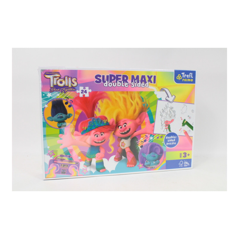 PUZZLE 24 SUPER MAXI Wesoły dzień Trolli 41017