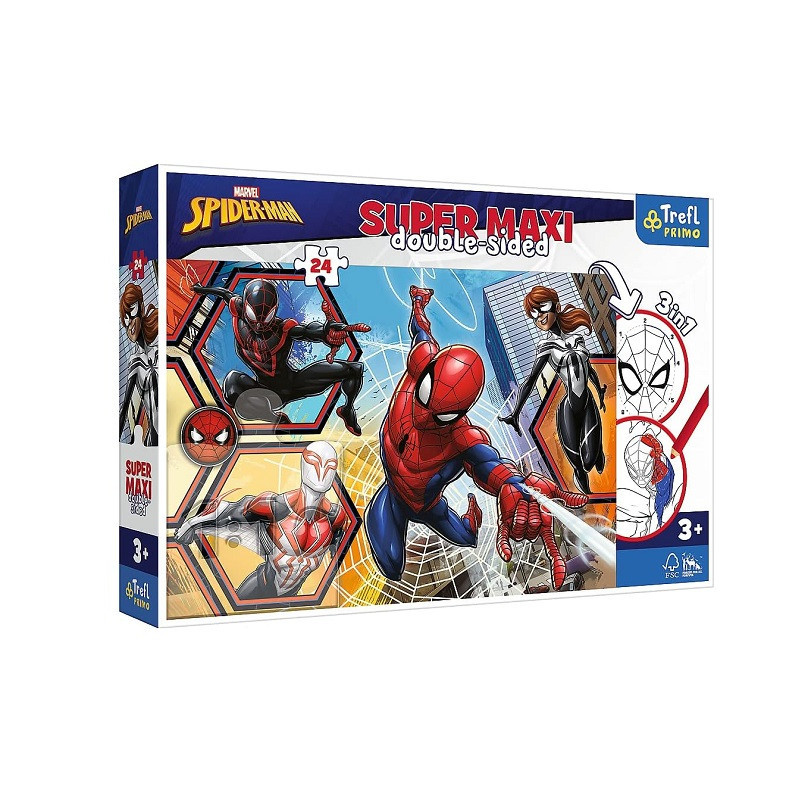 PUZZLE 24 SUPERMAXI SpidermanWyrusza d/akcji 41006