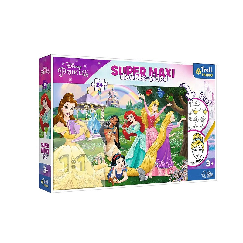 PUZZLE 24 SUPERMAXI Wesołe Księżniczki 41008