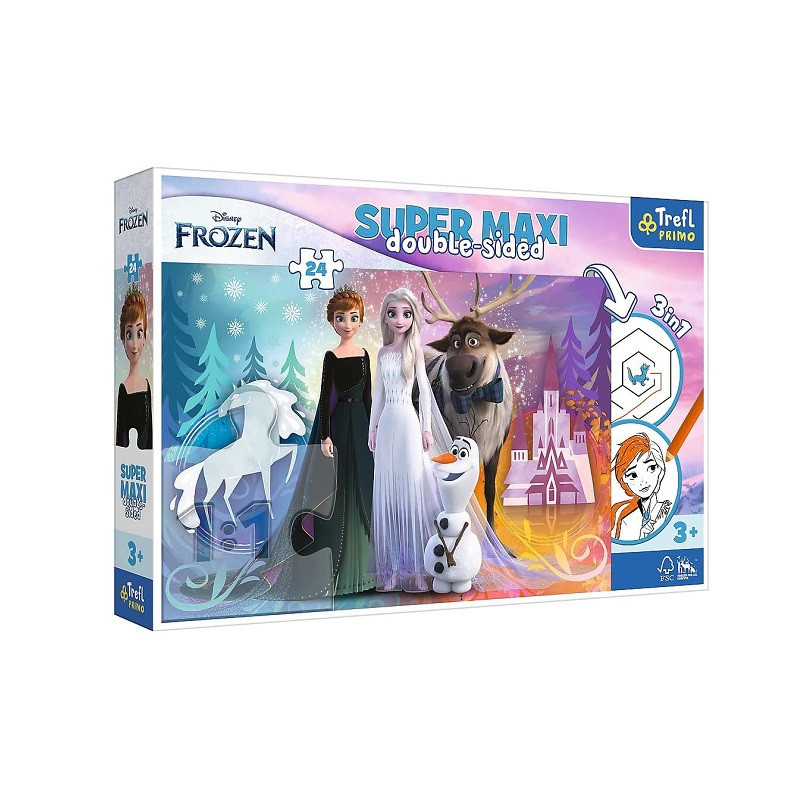 PUZZLE 24 SUPERMAXI Wesoły Świat Krainy Lodu 41000