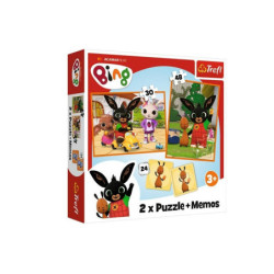 PUZZLE 2w1+memos Bing z przyjaciółmi/Acamar 93332