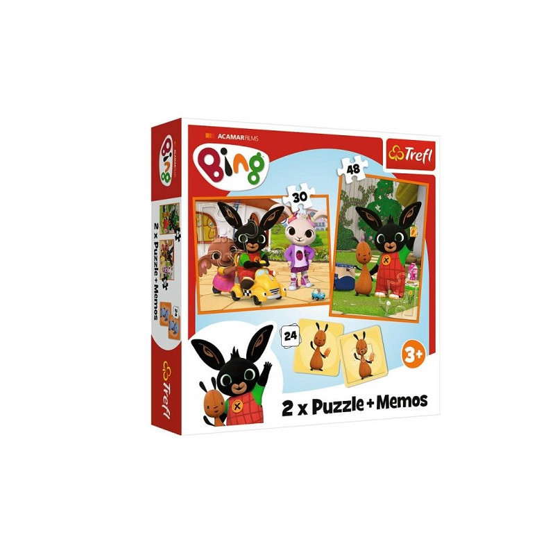 PUZZLE 2w1+memos Bing z przyjaciółmi/Acamar 93332