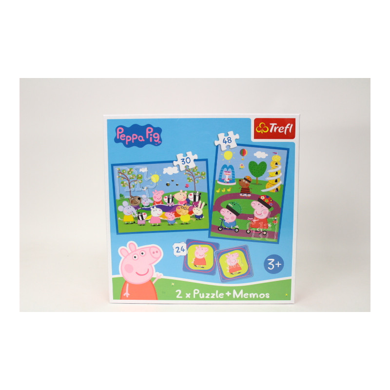 PUZZLE 2w1+memos Rad.chwile z Świnką Peppą 93331