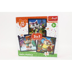 PUZZLE 3w1 Poznaj urocze kociaki 34865