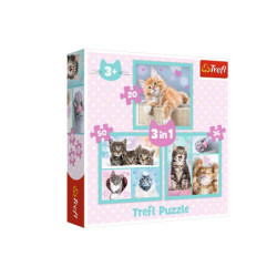 PUZZLE 3w1 Słodkie zwierzaki 34862