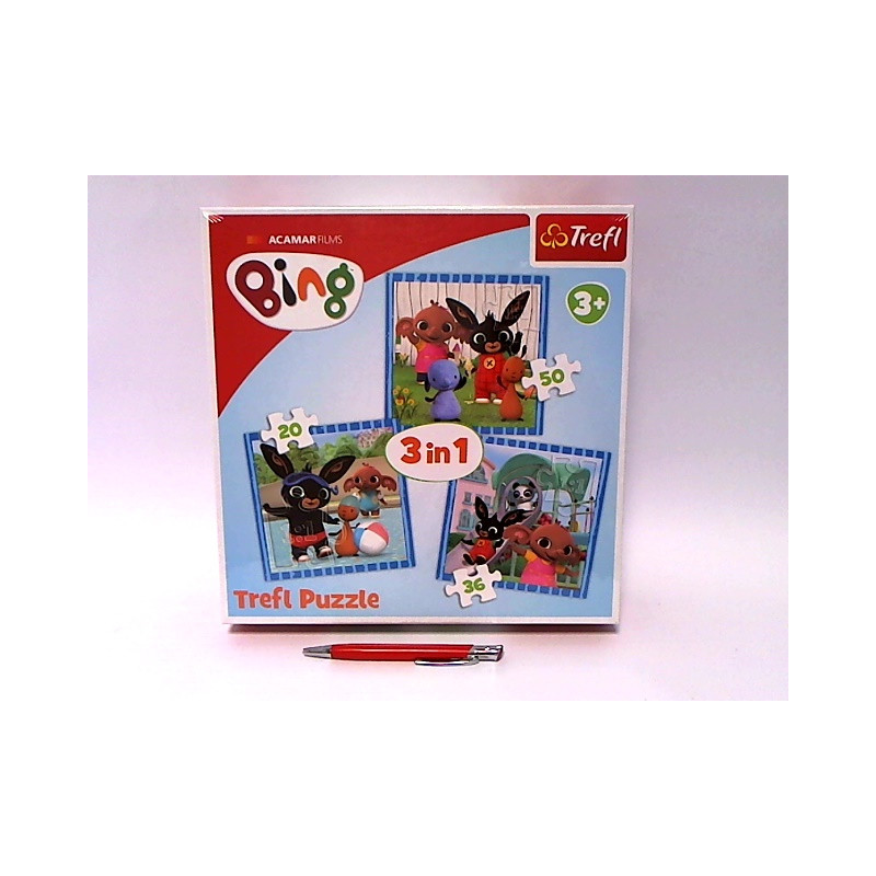 PUZZLE 3w1 Zabawy z przyjaciółmi /Bing 34851