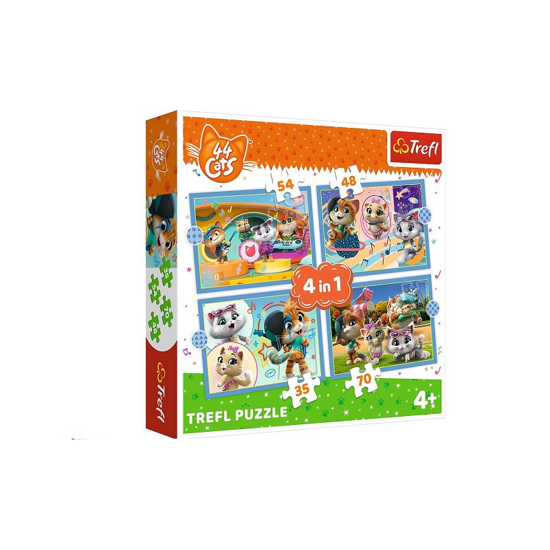 PUZZLE 4w1 Kocia ferajna 34612