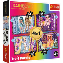 PUZZLE 4w1 Modne laleczki / MGA RainbowHigh 34614
