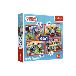 PUZZLE 4w1 Odjazdowy Tomek /Thomas_Friends 34619