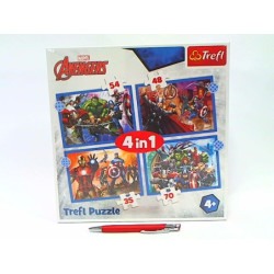 PUZZLE 4w1 Odważni Avengersi /Marvel 34386