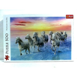 PUZZLE 500 Białe konie w galopie 37289