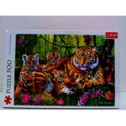 PUZZLE 500 Rodzina tygrysów 37350