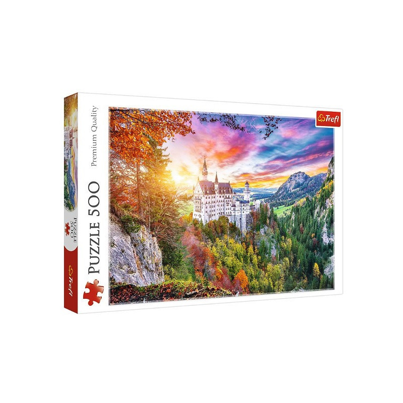 PUZZLE 500 Widok na zamek Neuschwanstein 37427