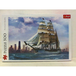 PUZZLE 500 Żaglowiec na tle Chicago 37120