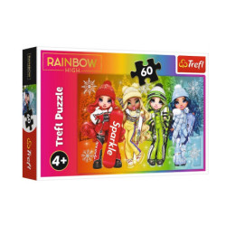 PUZZLE 60 Radosne lalki /MGA RainbowHigh 17380