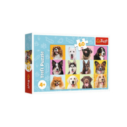 PUZZLE 60 Słodkie psiaki /Trefl 17374