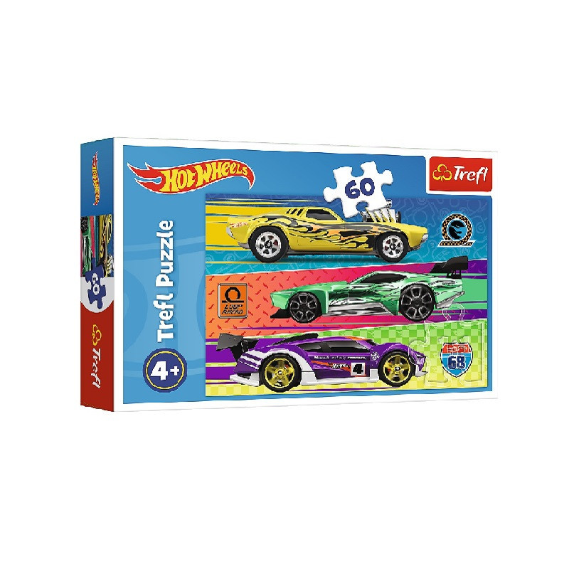 PUZZLE 60 Wyścig / Mattel Hot Wheels 17389