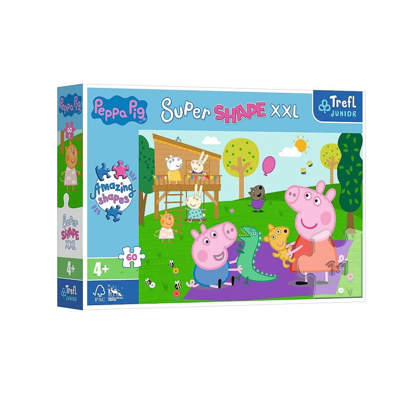 PUZZLE 60 XXL Zabawy z braciszkiem Peppa 50011