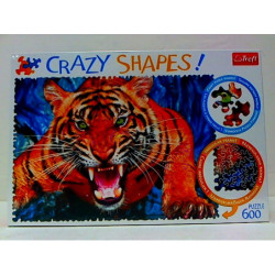PUZZLE 600 Crazy Shapes Oko w oko z tygrysem 11110