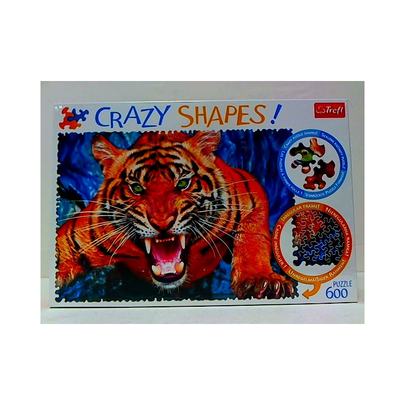 PUZZLE 600 Crazy Shapes Oko w oko z tygrysem 11110