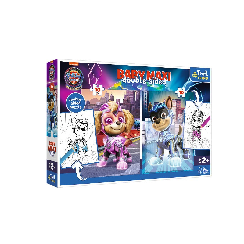 PUZZLE BABY MAXI 2x10 Bohaterskie pieski 43007