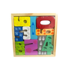 Puzzle drewniane cyferki 223 06867