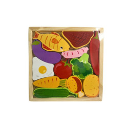 Puzzle drewniane jedzenie 222 06812