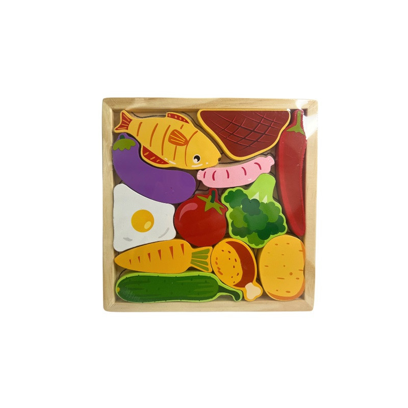 Puzzle drewniane jedzenie 222 06812