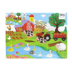 Puzzle drewno 44el farma BPUZ3916 23916