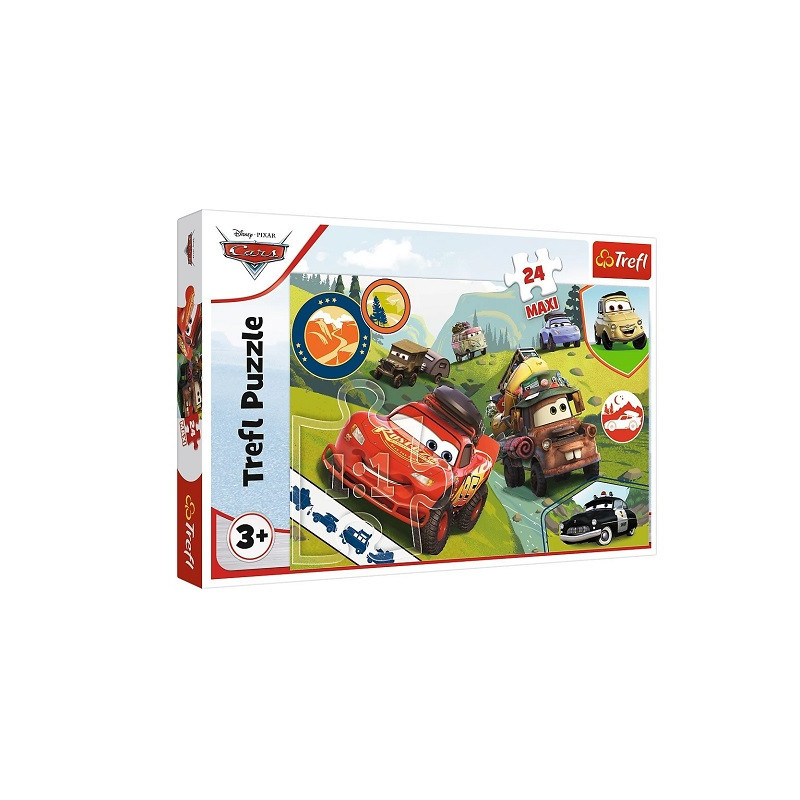 PUZZLE MAXI 24 Wesołe auta /Disney Cars3 14352