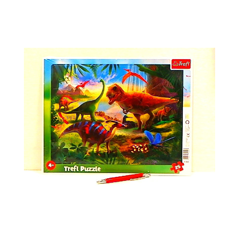 PUZZLE Ramkowe 25 Dinozaury 31343