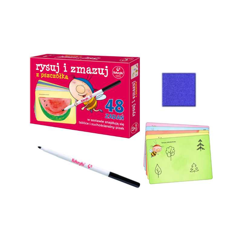 Rysuj i zmazuj z pszczółką - 48 zadań 61984