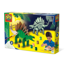 SES Drewniany Dino świecący w ciem.14209 42094