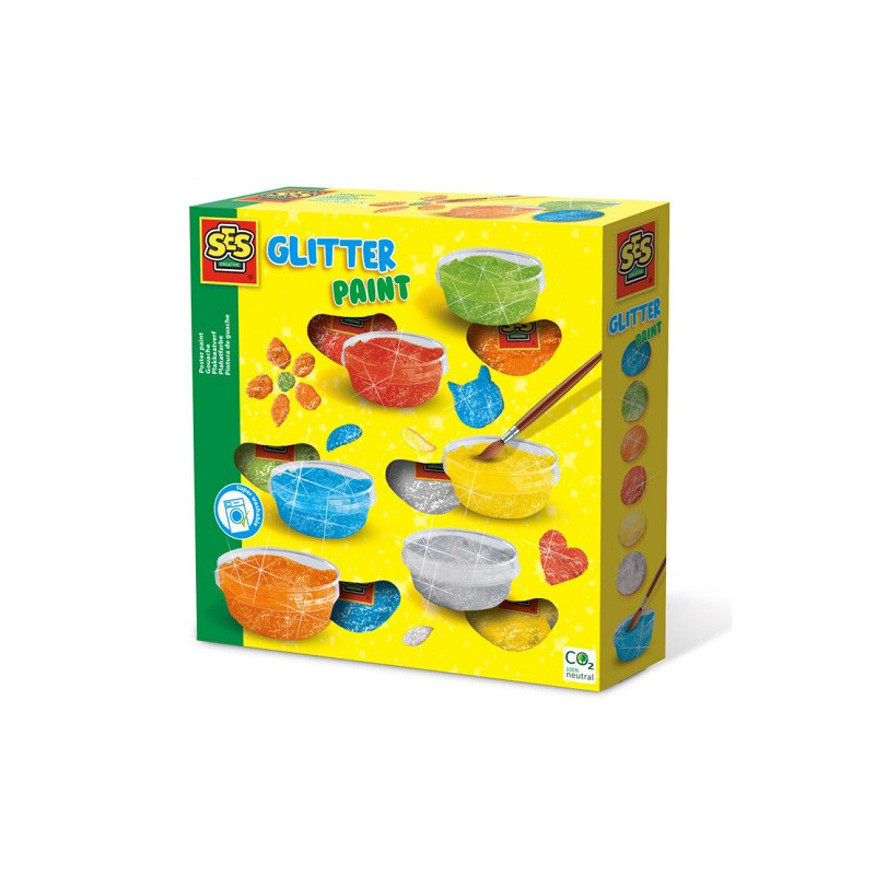 SES Farby plakatowe z brokatem 6szt 00363 03630