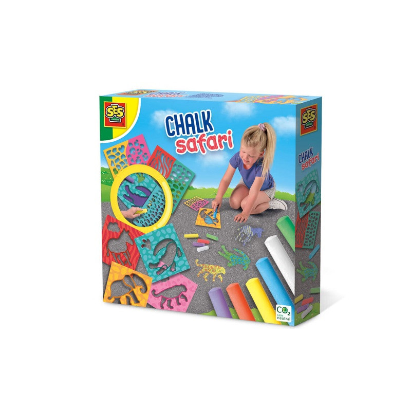 SES Kreda chodnikowa+szablony Safari 02204 22044