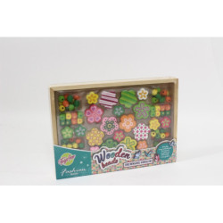 STNUX Koraliki drewniane duże Kwiaty STN7328 97328