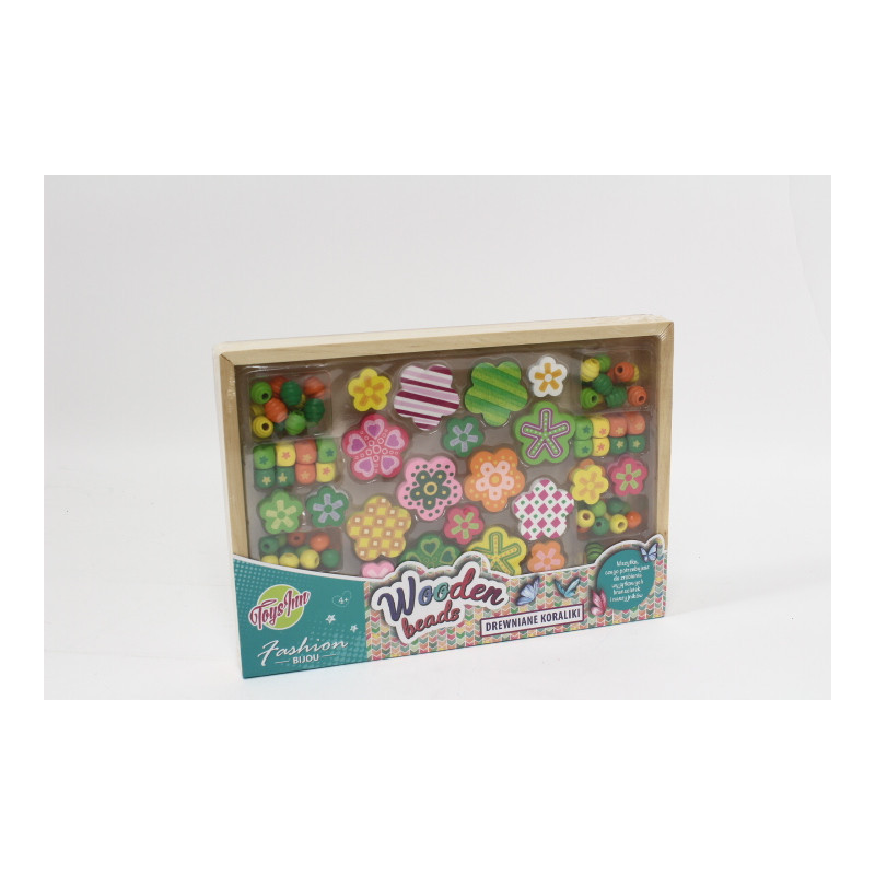 STNUX Koraliki drewniane duże Kwiaty STN7328 97328