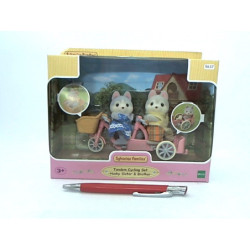 SYLVANIAN Pieski Husky na rowerze 05637 56370