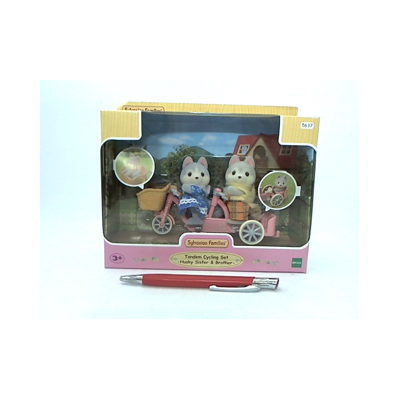 SYLVANIAN Pieski Husky na rowerze 05637 56370