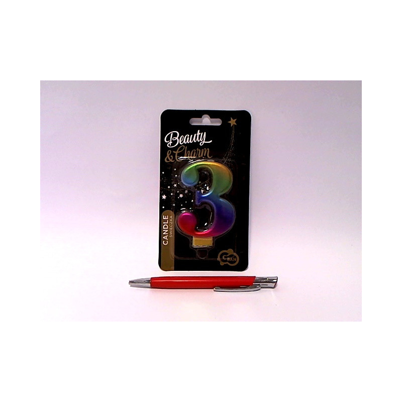 Świeczka B_C Cyferka3 Galaxy 8cm PF-SCG3 15192