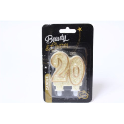 Świeczka B_C złoty kont.Cyferka20 PF-SCZK20 50766