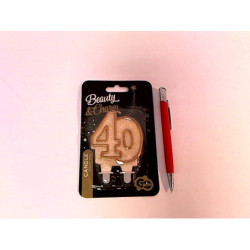 Świeczka B_C złoty kont.Cyferka40 PF-SCZK40 31170