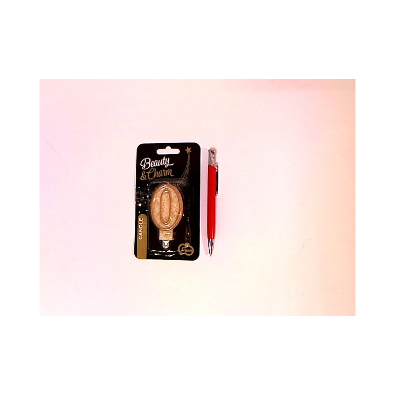 Świeczka B_C złoty kontur Cyferka0 PF-SCZK0 03700