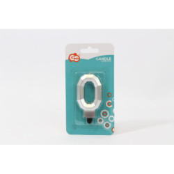 Świeczka cyfra 0 Diament met srebrny PF-SDS0 63193