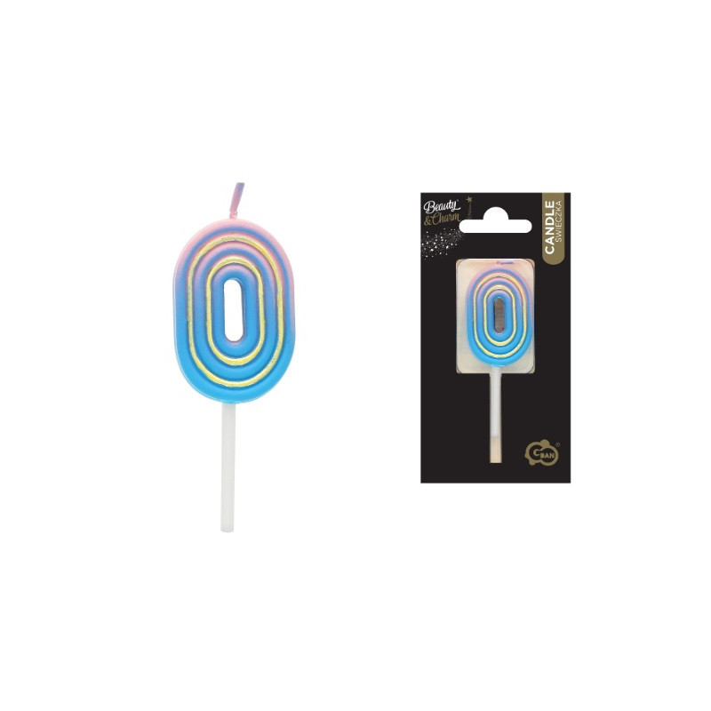 Świeczka Cyfra0 B_C neon 7C-SCN0 62059