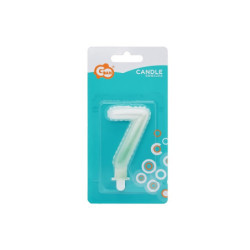 Świeczka Cyfra7 ombre perła bia-ziel SF-PBZ7 75103