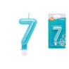 Świeczka Cyfra7 perła j.niebieska SF-PJN7 74090